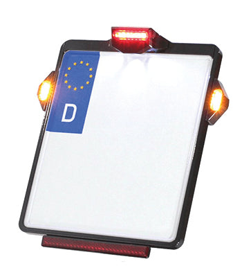 Kennzeichenplatte IOMP mit Rücklicht, Kennzeichenbeleuchtung und TIG Blinker