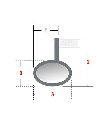 Highsider Montana 2 Lenkerendenspiegel, kurz, Stück