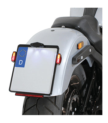 Kennzeichenplatte IOMP mit Kennzeichenbeleuchtung und JAX 3 in 1-Blinker
