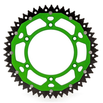 Dual-Components Kettenrad - Aluminium/Stahl hinten 460 - 520 grün