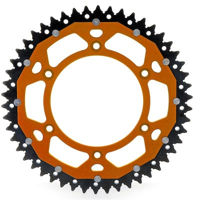 Dual-Components Kettenrad - Aluminium/Stahl hinten 897 - 520 Orange