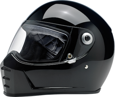 Biltwell Lane Splitter Helmet - Flat Black Glänzend