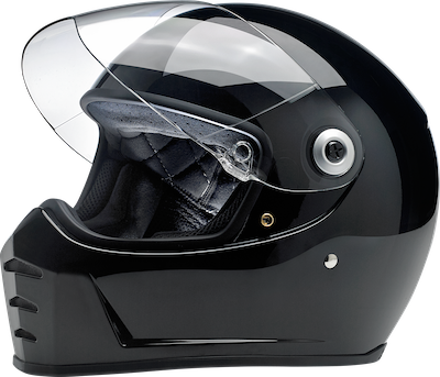 Biltwell Lane Splitter Helmet - Flat Black Glänzend