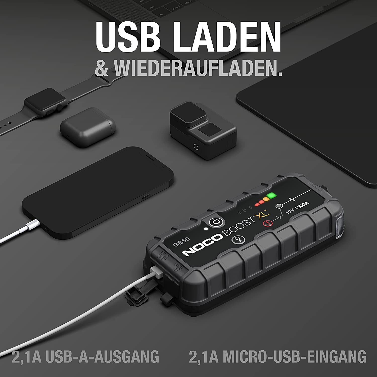 NOCO GB50 Batterie Starthilfe-Booster Lithium 12V 1500A