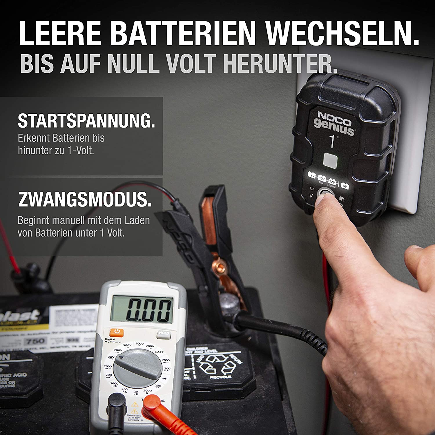 NOCO Genius1 Smart Batterieladegerät 6/12V 1A
