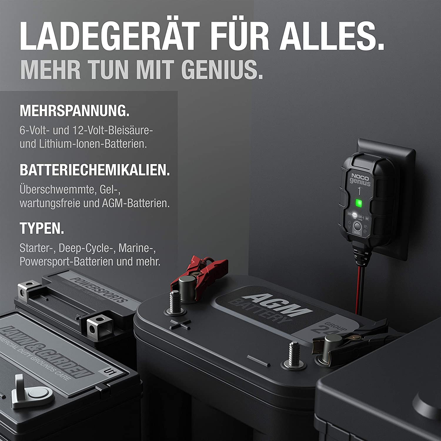 NOCO Genius1 Smart Batterieladegerät 6/12V 1A