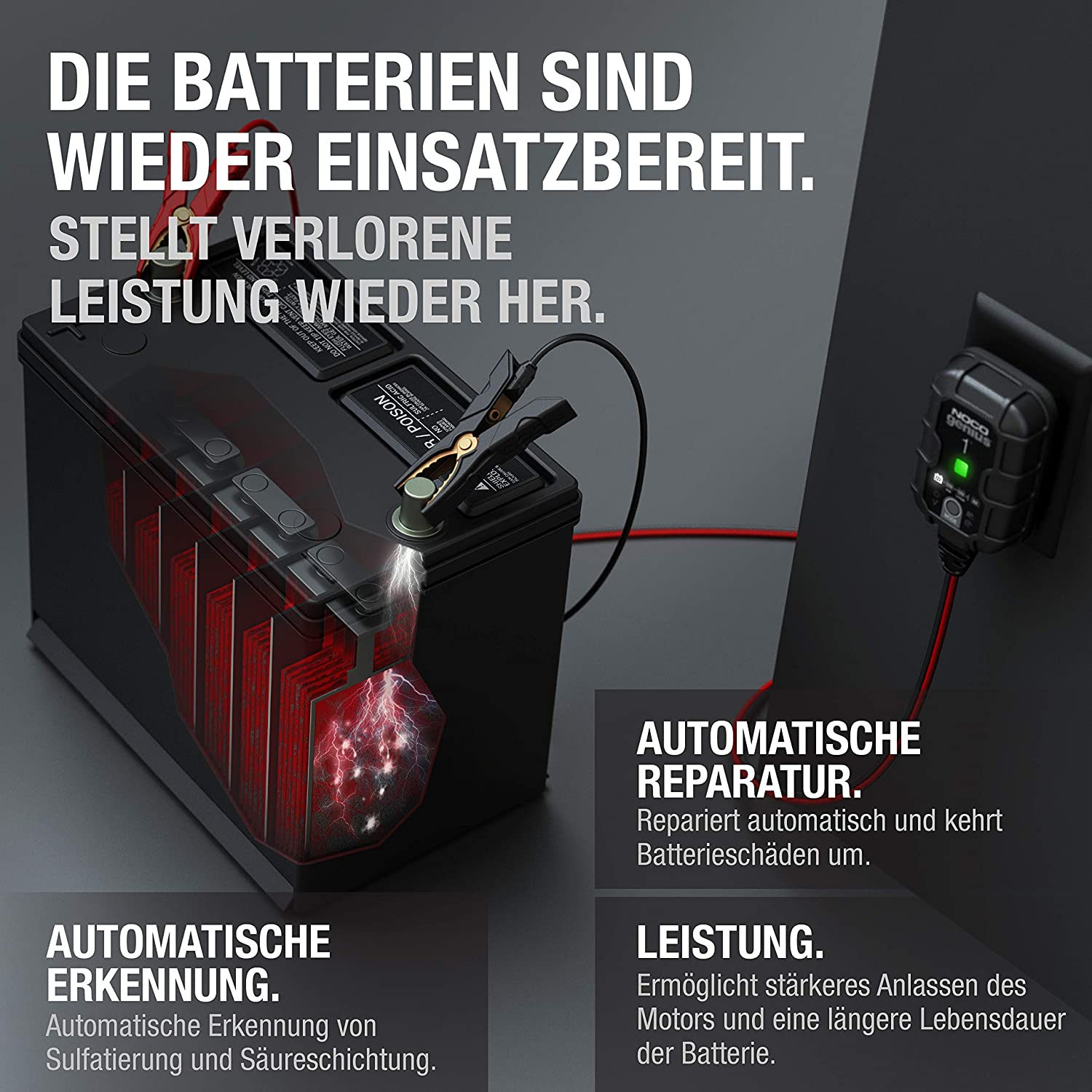 NOCO Genius1 Smart Batterieladegerät 6/12V 1A