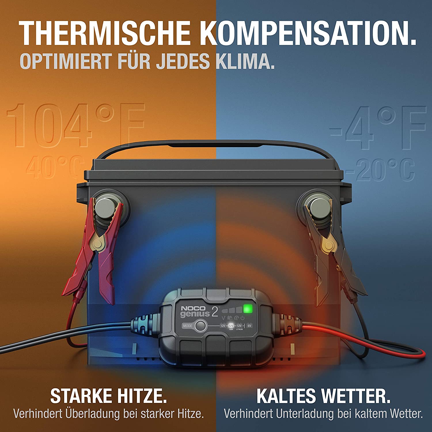 NOCO Genius2 Smart Batterieladegerät 6/12V 2A