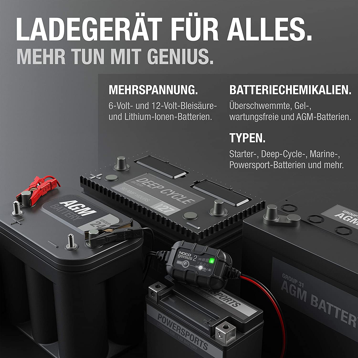 NOCO Genius2 Smart Batterieladegerät 6/12V 2A