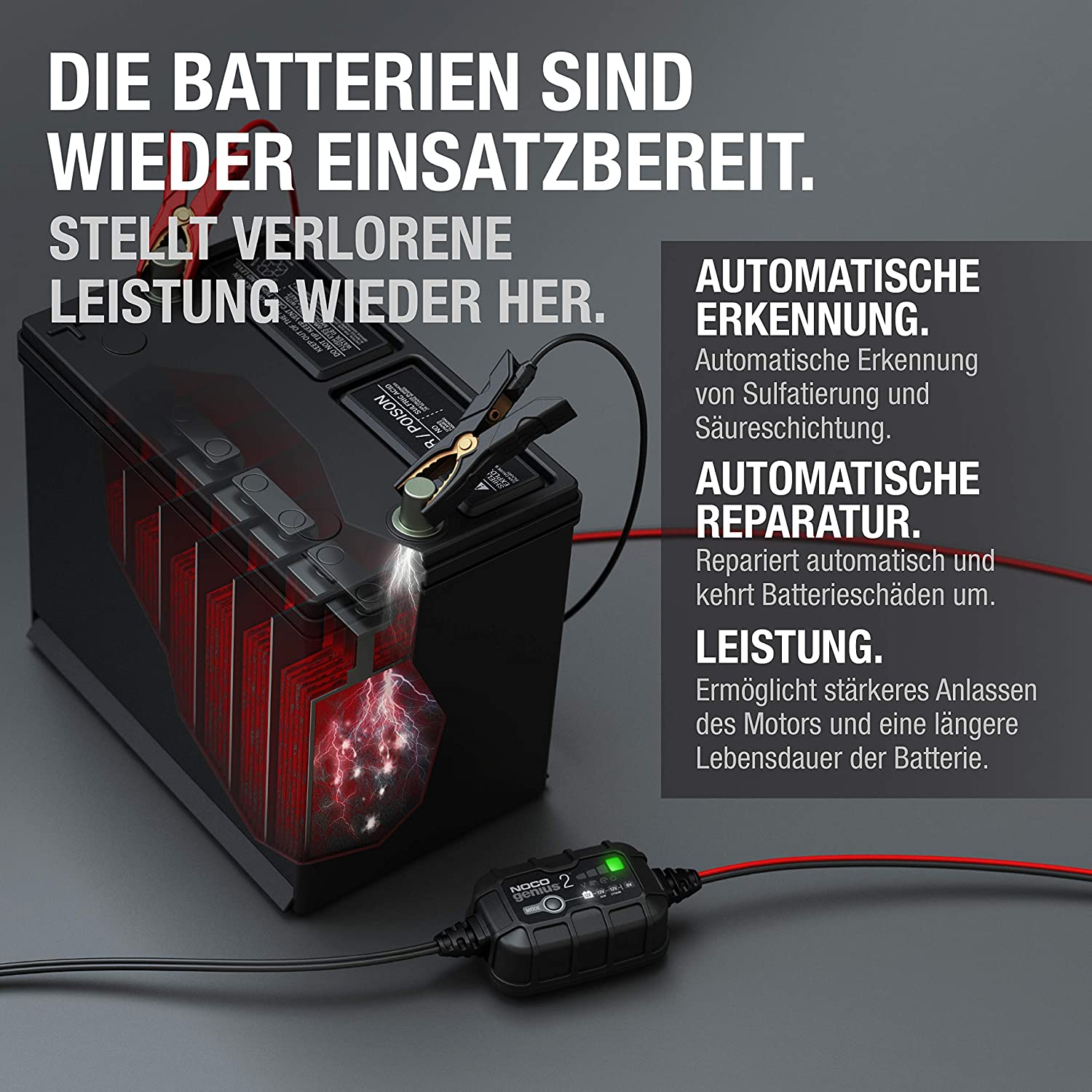 NOCO Genius2 Smart Batterieladegerät 6/12V 2A