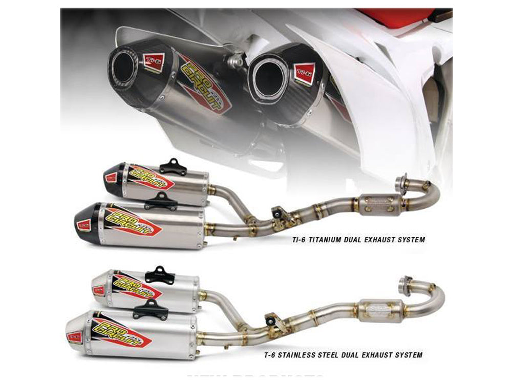 Pro Circuit T-6 GP Dual System Honda CRF 450 13- 14 SS/Ti/CR