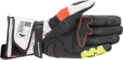 Alpinestars Lederhandschuhe SP-2 v3 Fluorescent Red, Weiß, Schwarz - AHR / Ing. Martin Aichholzer