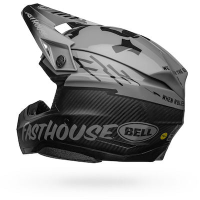 BELL Moto-10 Spherical Helm Fasthouse BMF - Matt glänzend Grau/Schwarz - AHR / Ing. Martin Aichholzer