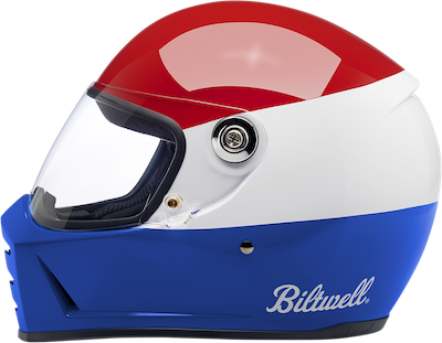 Builtwell Lane Splitter Helmet - Podium Gloss Rot/Weiß/Blau