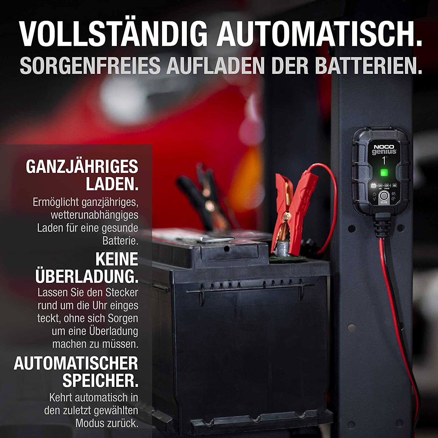 NOCO Genius1 Smart Batterieladegerät 6/12V 1A
