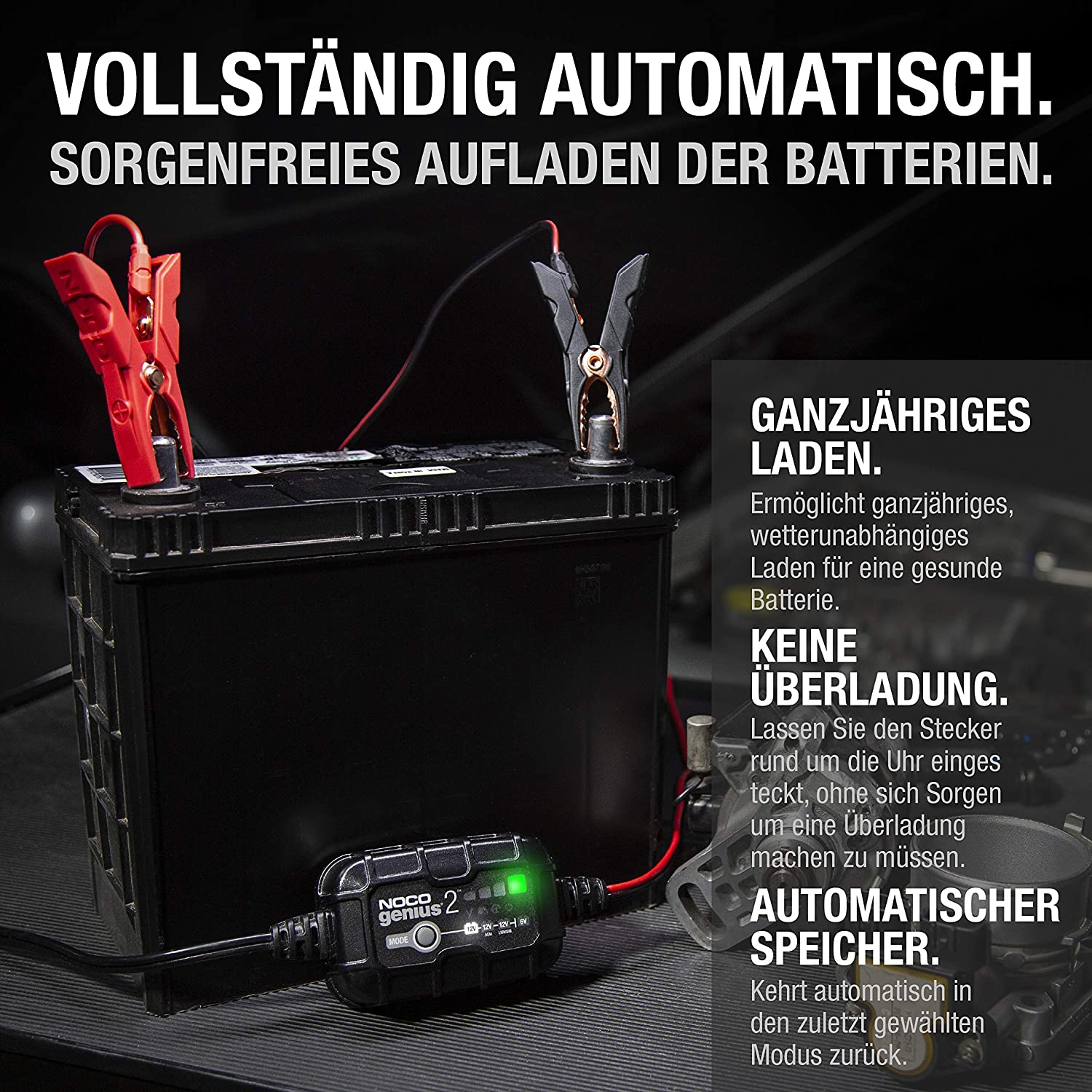 NOCO Genius2 Smart Batterieladegerät 6/12V 2A